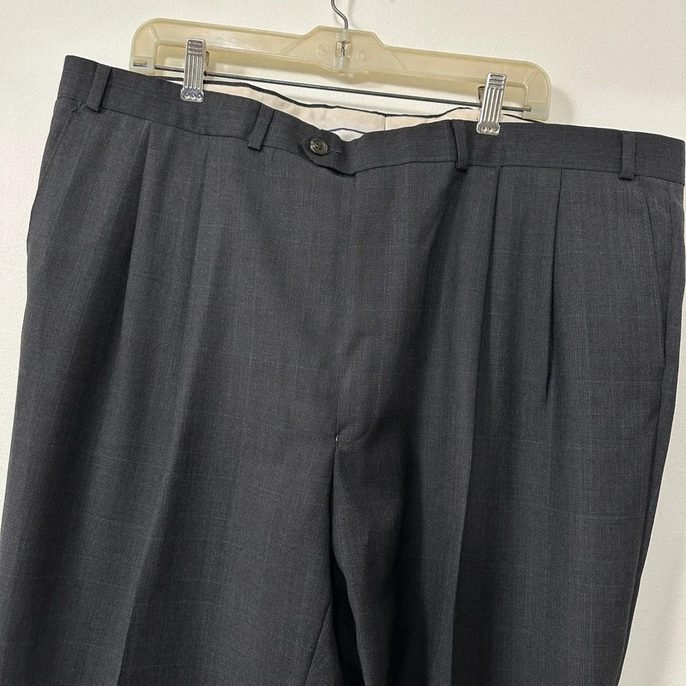 VTG 90s Ralph Lauren Wool Suit Set‎ 48R 43x31 Gray Glen Plaid Power Suit Canada